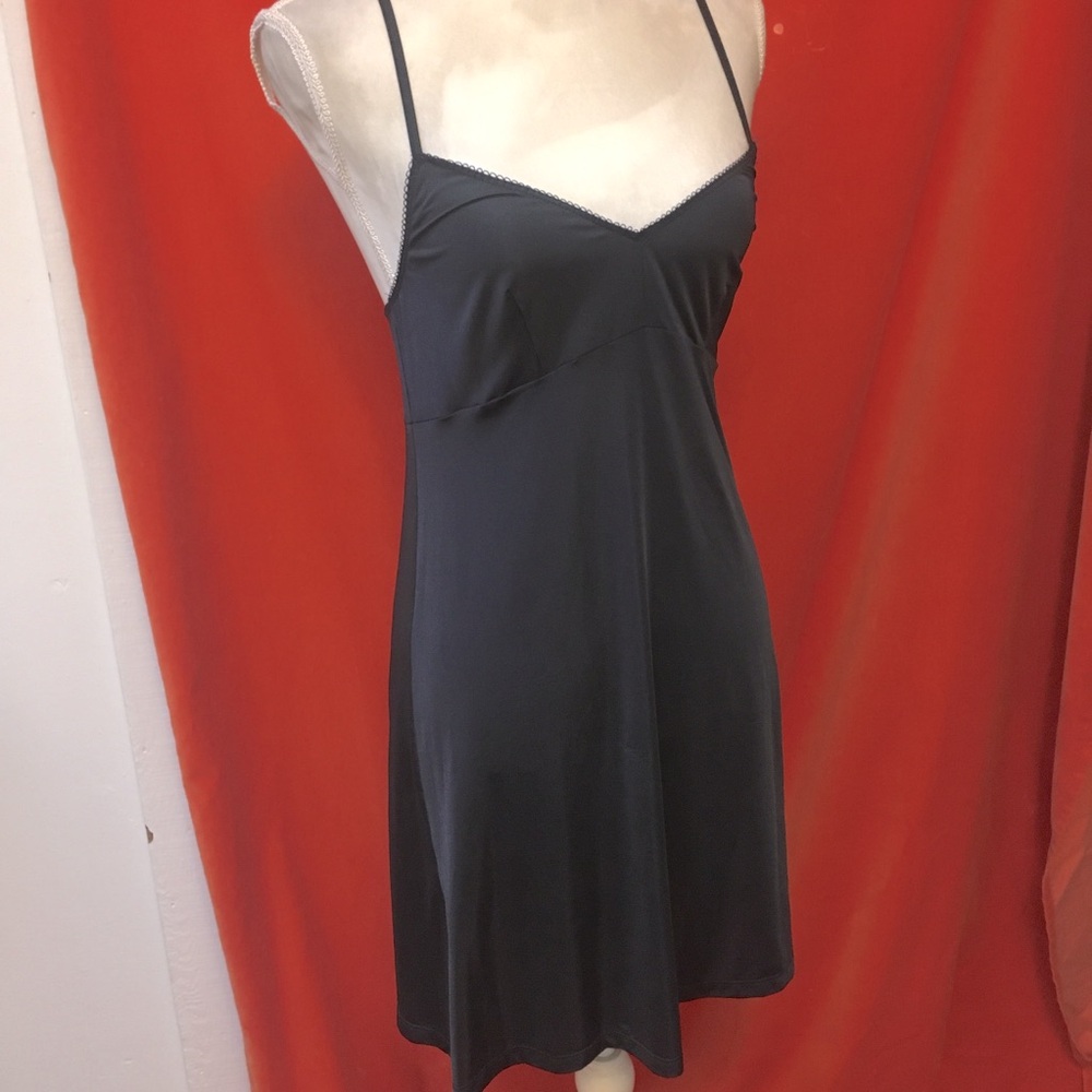 Zimmerman knit slip dress chain stitch trim navy size 1